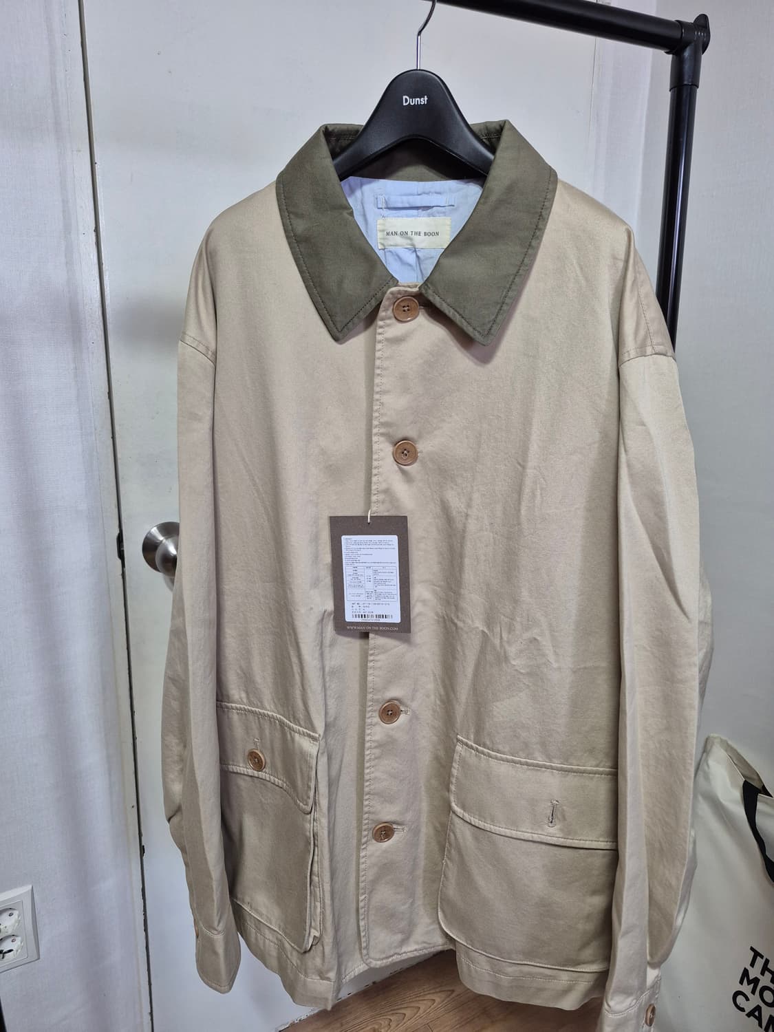 25SS 맨온더분 배색 칼라드 코튼 하프 자켓  상품이미지3