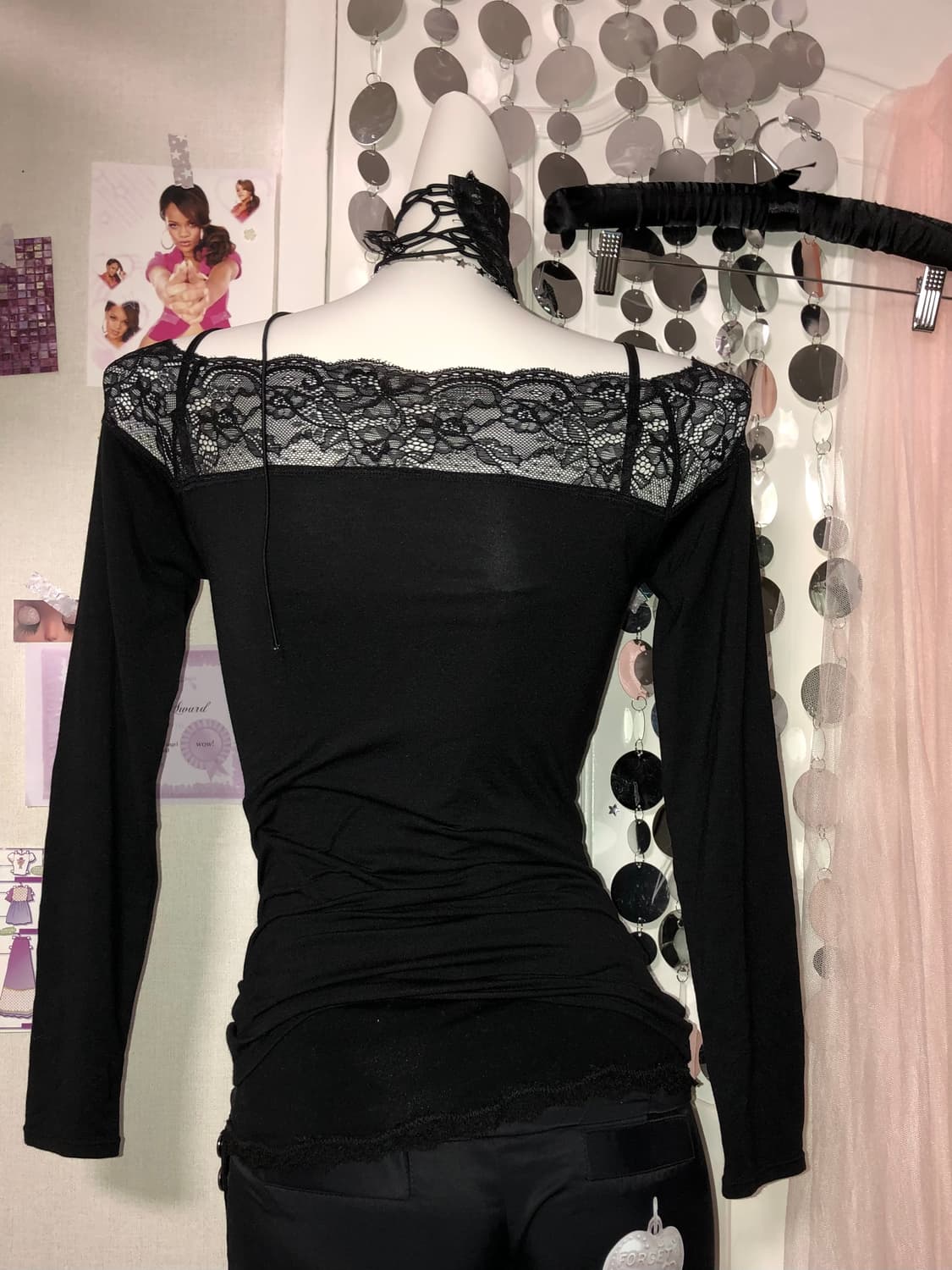 lace black fairy top 상품이미지2