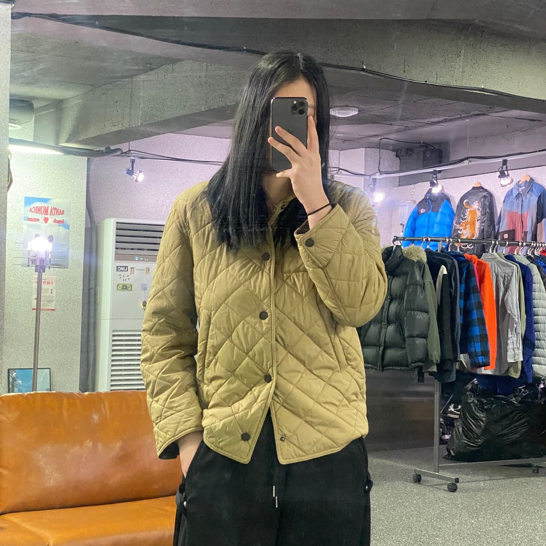 폴로 랄프로렌 베이지 퀄팅 경량패딩 b3377 상품이미지1