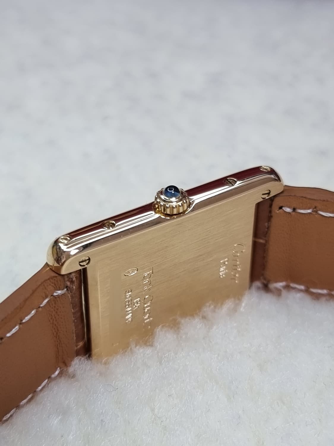 까르띠에 루이탱크 18K 골드 금통 L 라지 핀버클 시계 (남녀 공용) 상품이미지5