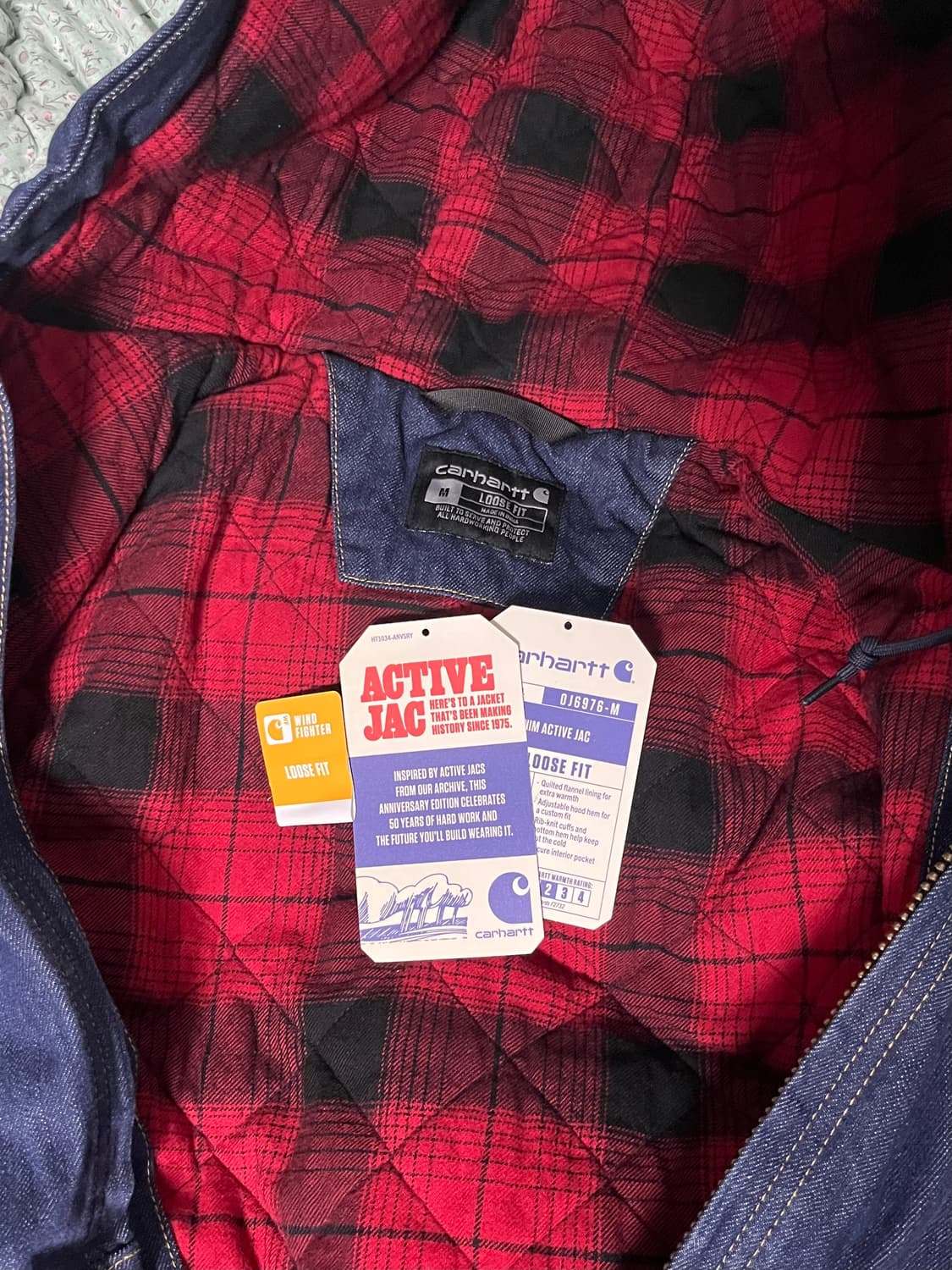 M 칼하트 50주년 액티브 자켓 데님 상품이미지3