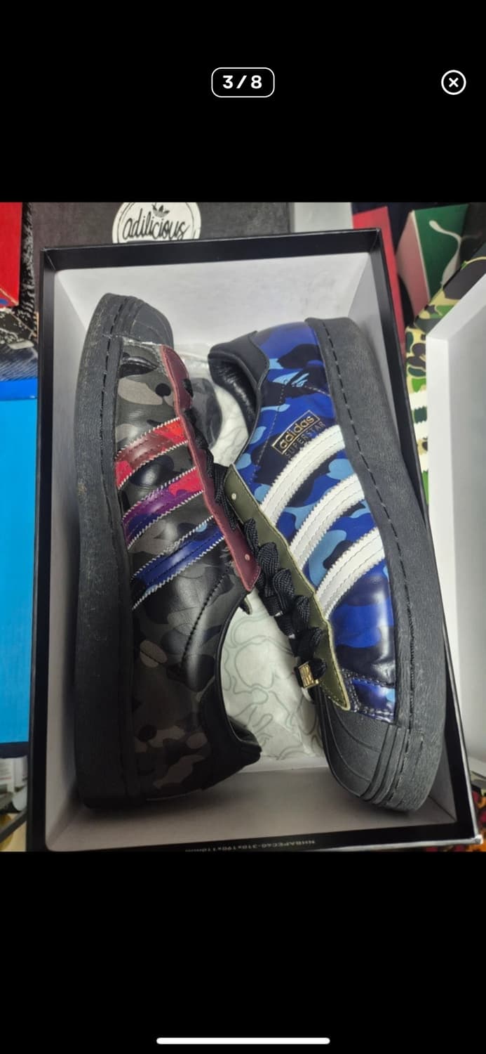 베이프스타 아디다스 x 베이프 Bape Sta 로우탑 카모 스니커즈 상품이미지5