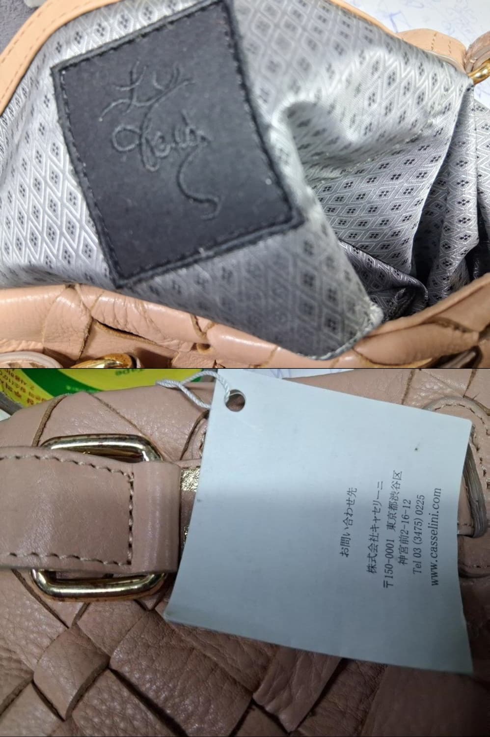 일본구제 Casellini 카셀리니 산호색 가죽코로스겸 토드 미사용품
묵 상품이미지8