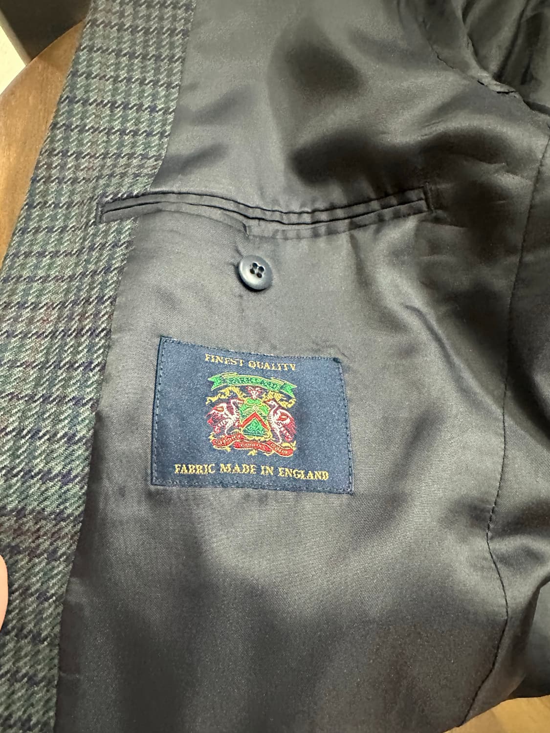 빈티지 체크 울100 자켓  상품이미지5