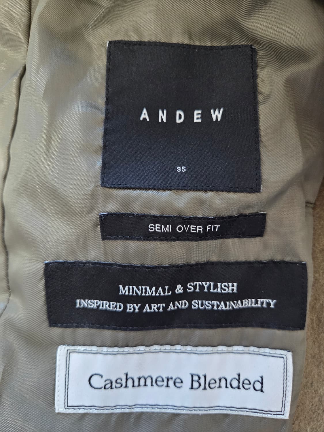 앤듀 캐시미어블랜드 구스다운 코트 100사이즈 상품이미지3