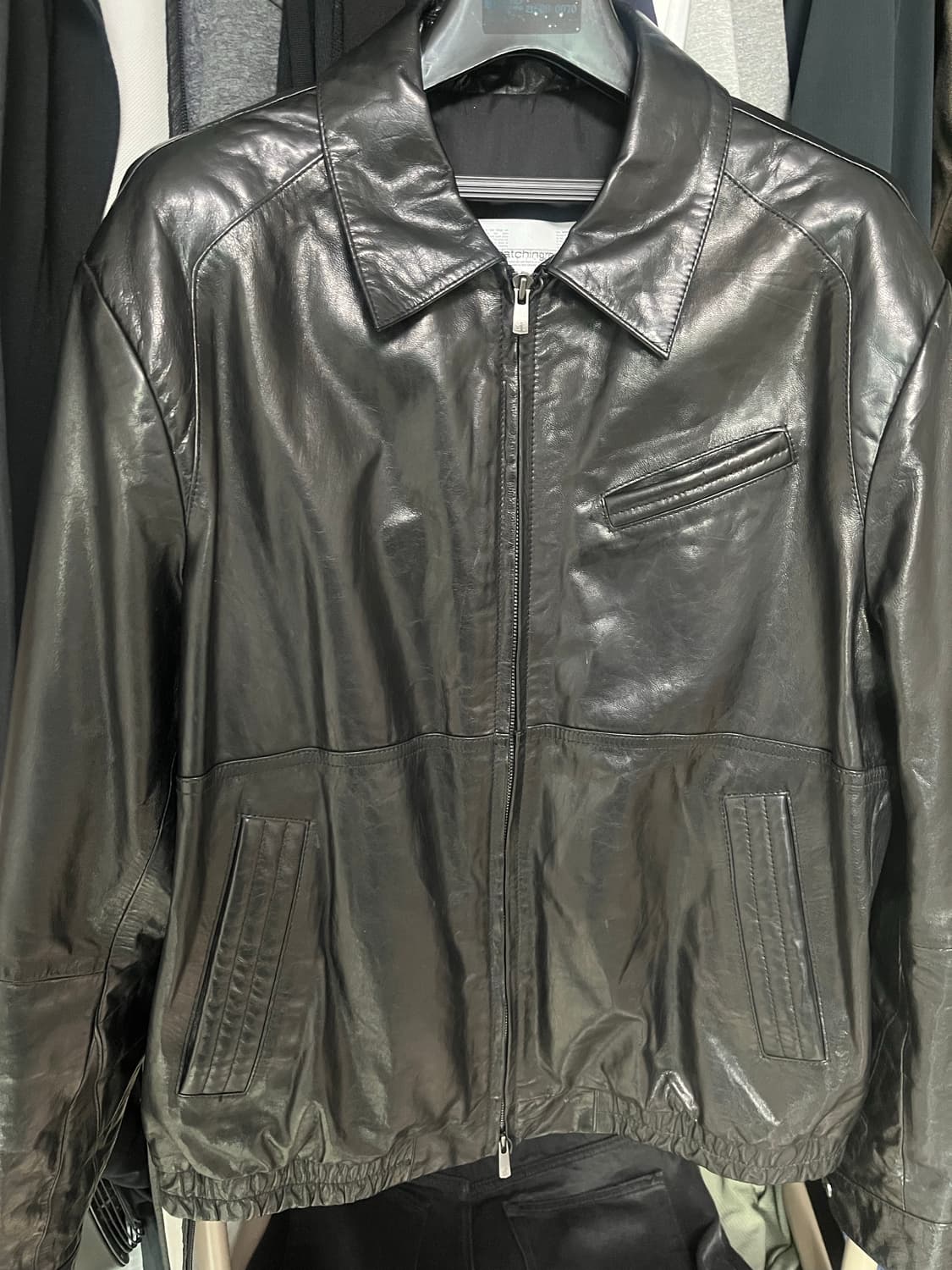 해칭룸 스티치 볼륨 레더 블랙 [2] 상품이미지2