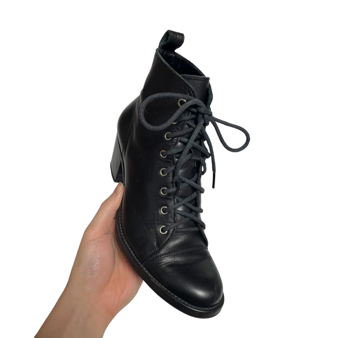 요지 야마모토 와이즈 레이스업 힐부츠 상품이미지5