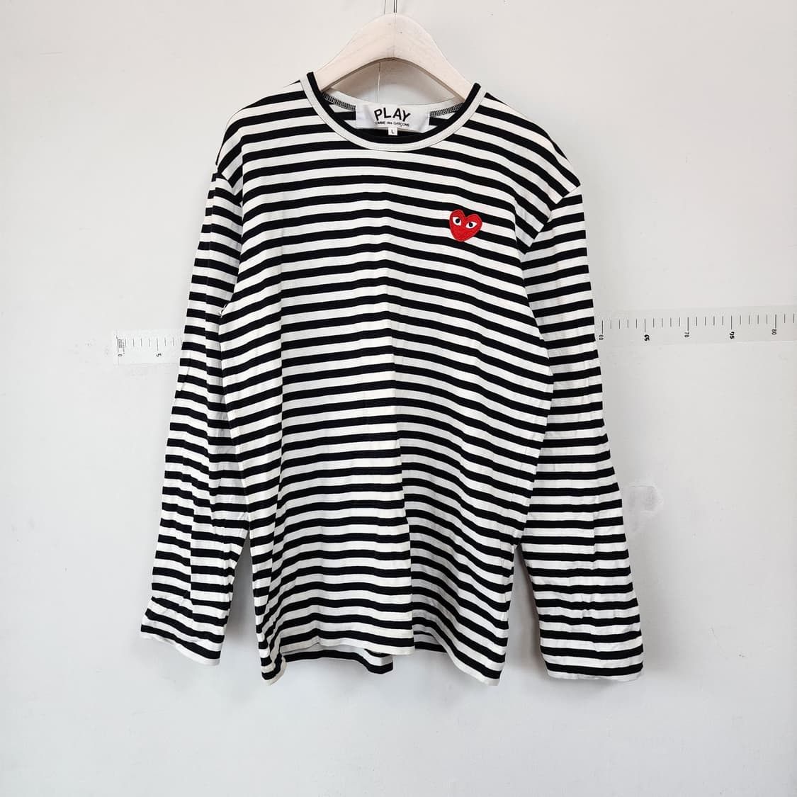 꼼데가르송 스트라이프 긴팔티 상품이미지1