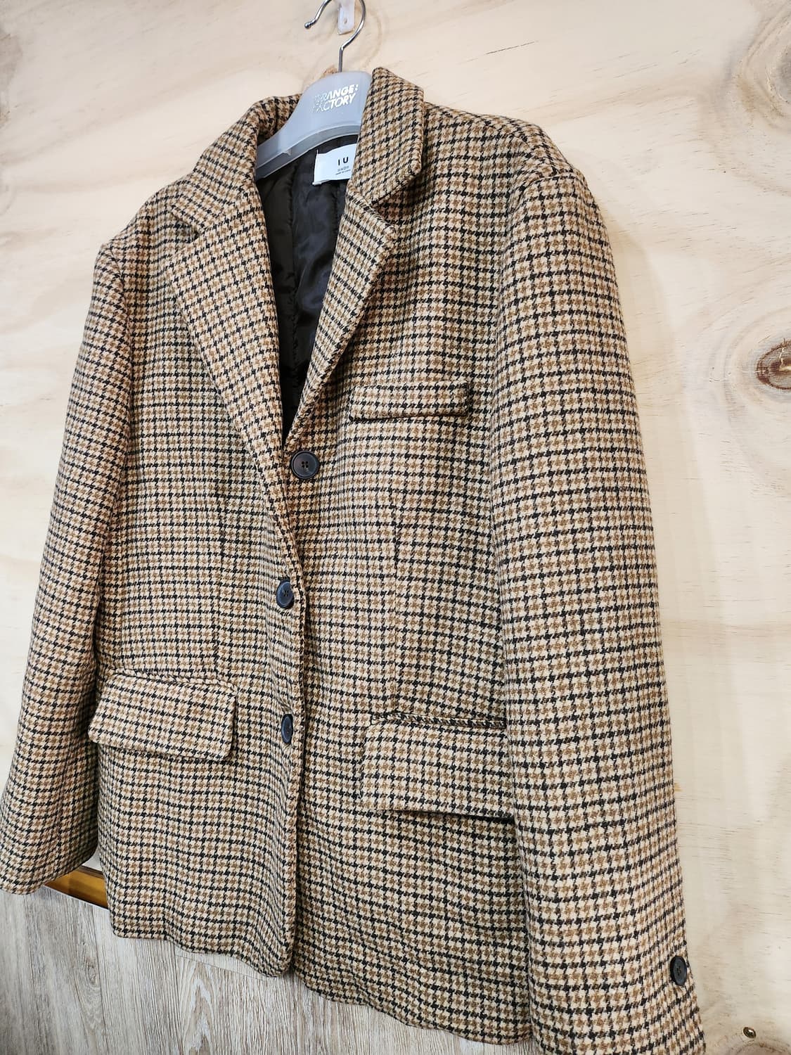 506) 누빔안감 체크 자켓 상품이미지3