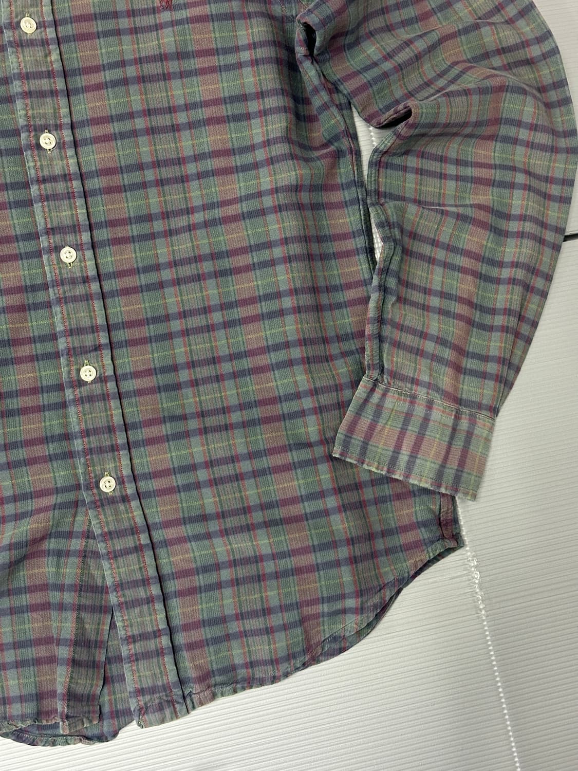 폴로 랄프로렌 슬림핏 체크 긴팔 셔츠 S 상품이미지3