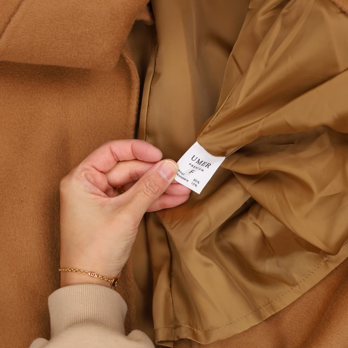 [F] 유메르 여성 핸드메이드 롱코트 1204HR1 상품이미지5