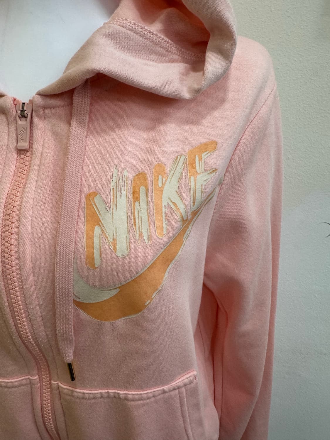 나이키(NIKE) 핑크 로고 후드 집업 상품이미지2