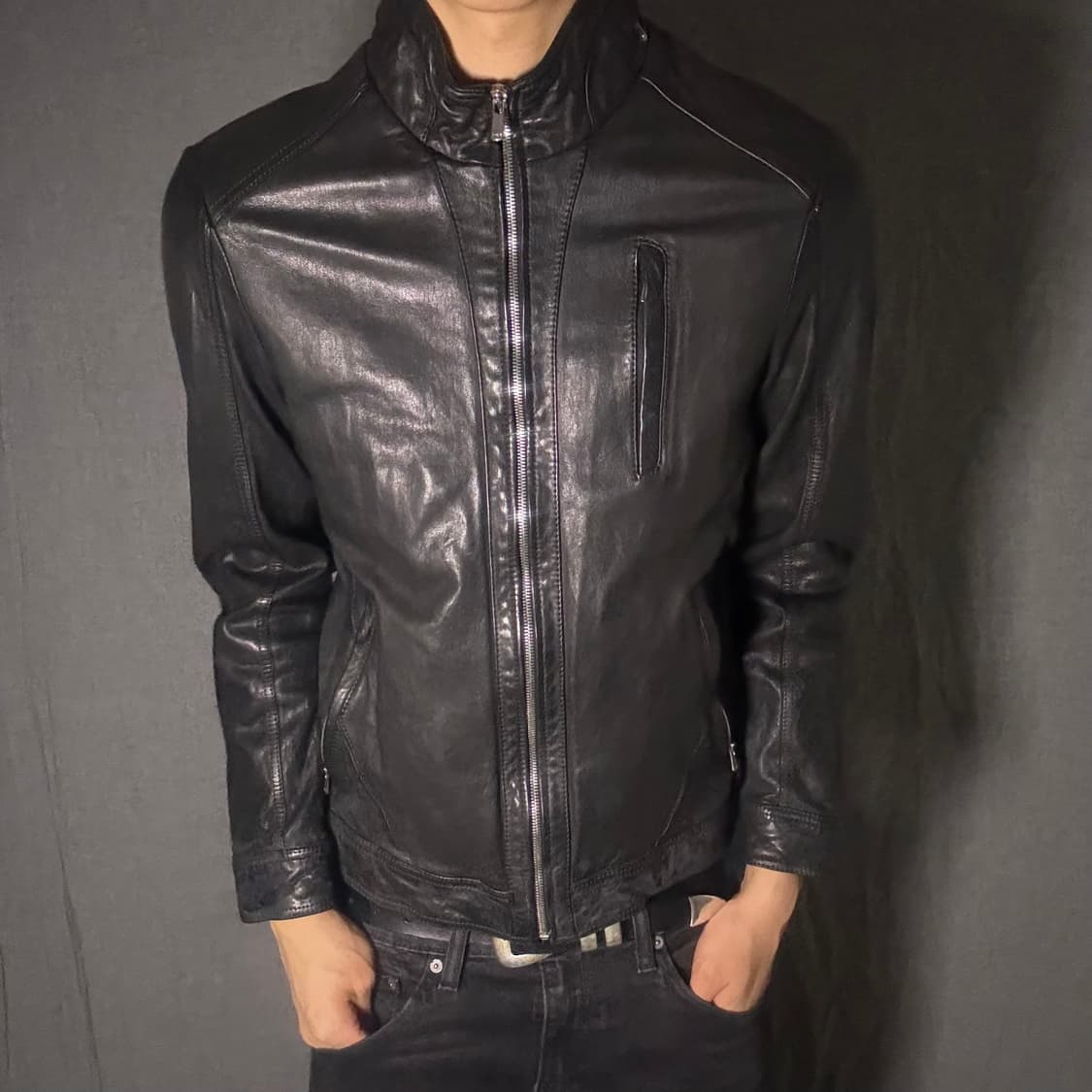 lamb skin leather jacket 상품이미지2
