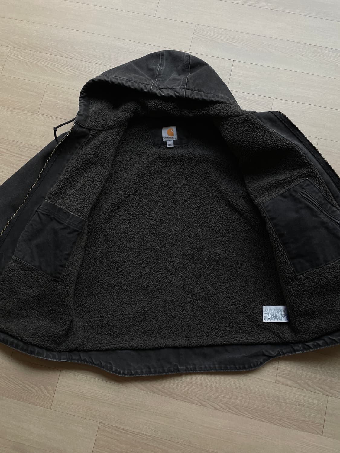칼하트 시에라 J141 BLK 블랙 디트로이트 후드 자켓 상품이미지7