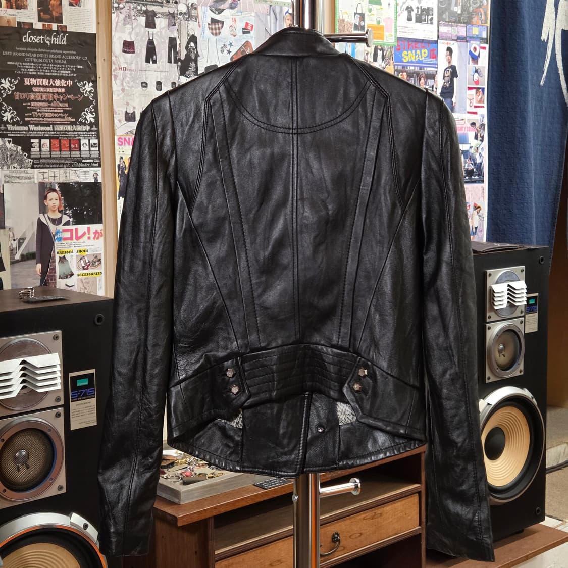 빈티지 나폴레옹 무드 더블버튼 양가죽 자켓 상품이미지5