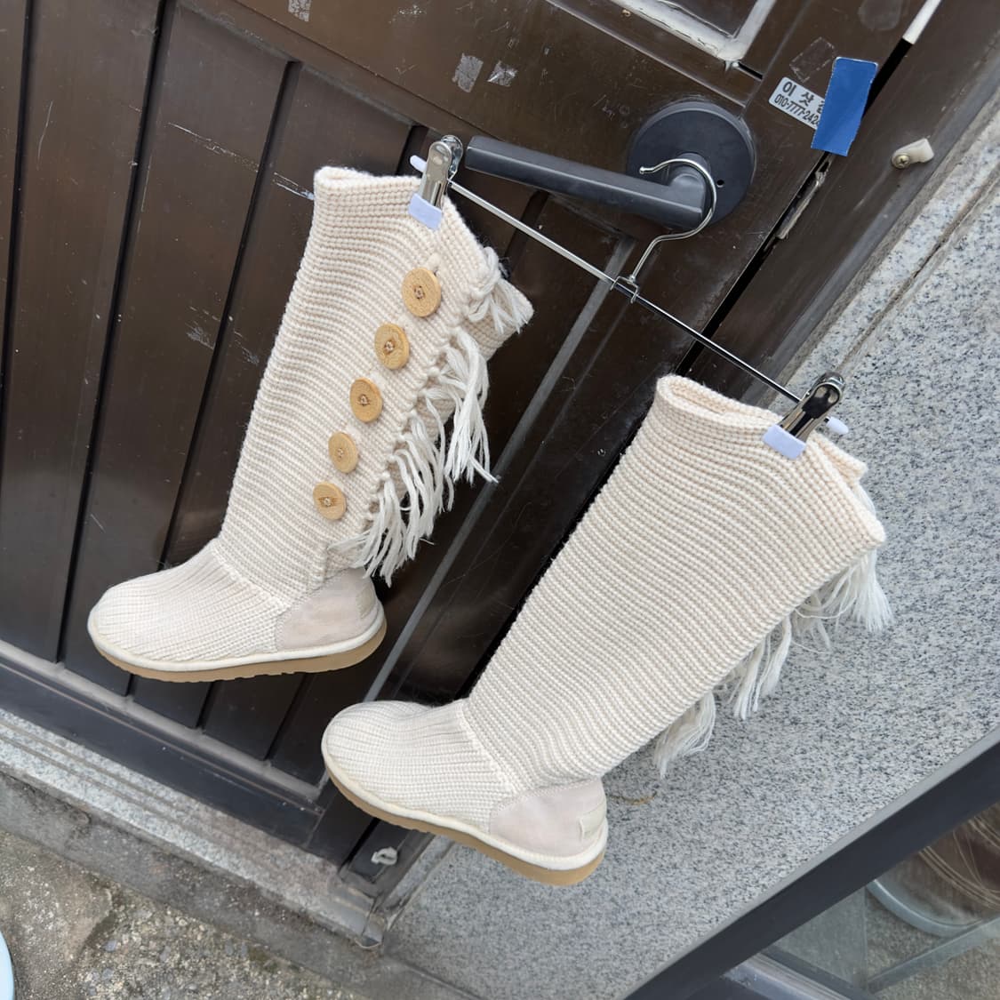 2000s Y2K 니트 카디 어그 부츠 상품이미지4