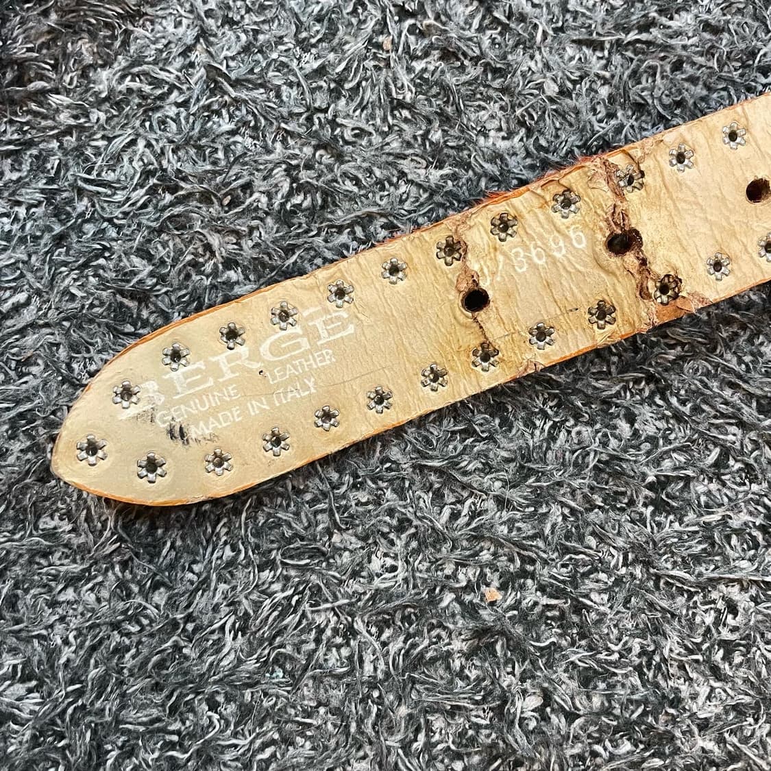 오렌지 컬러 카프헤어 웨스턴 벨트 상품이미지5