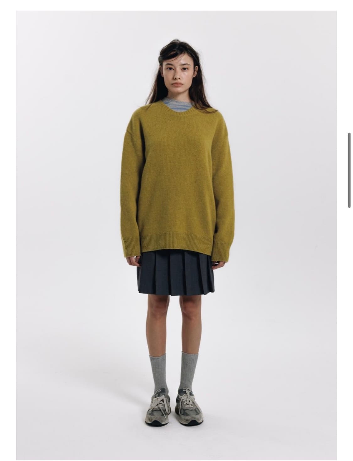 헤이그 haag a round knit olive 상품이미지1