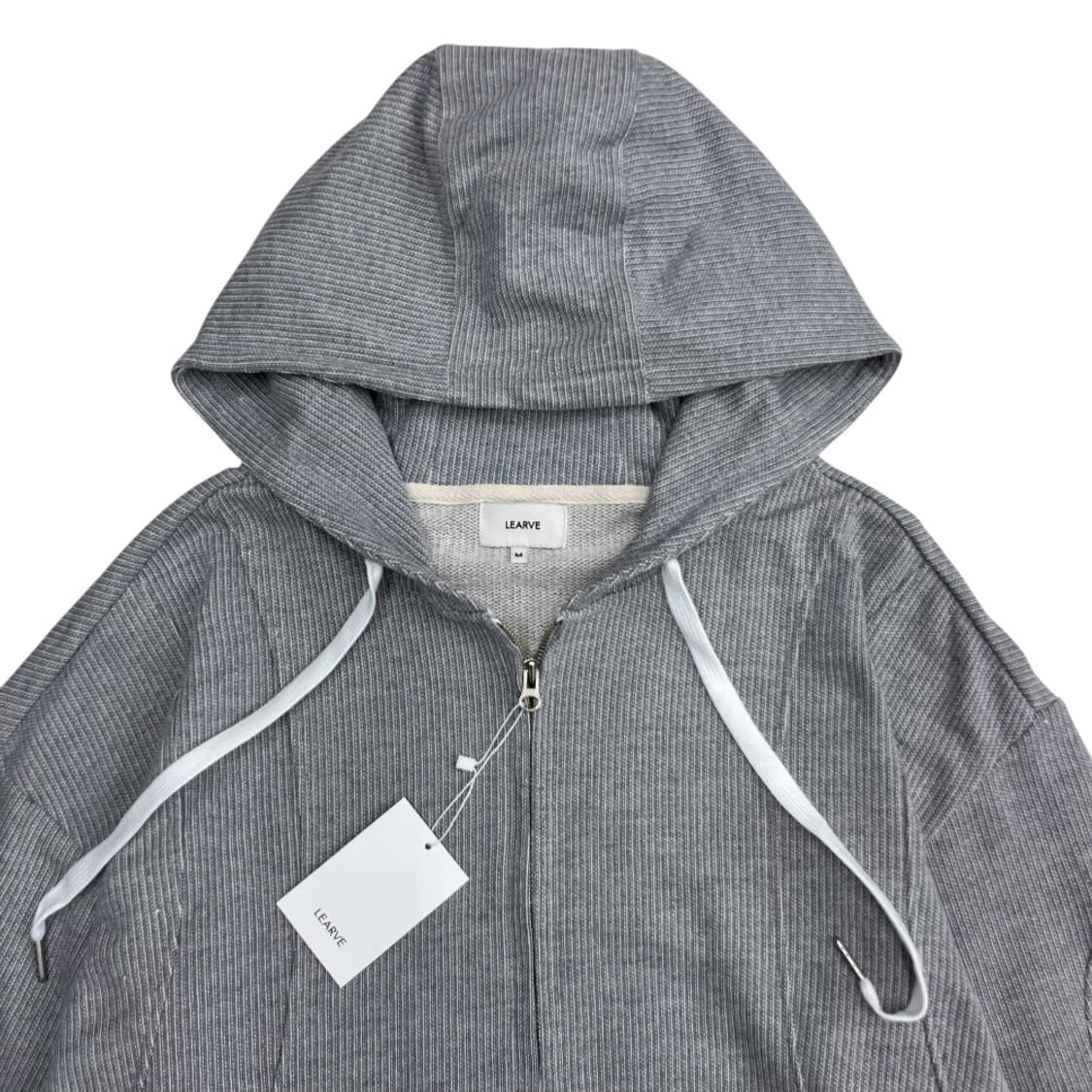 르아브 그레이 니트 후드집업 M 상품이미지5