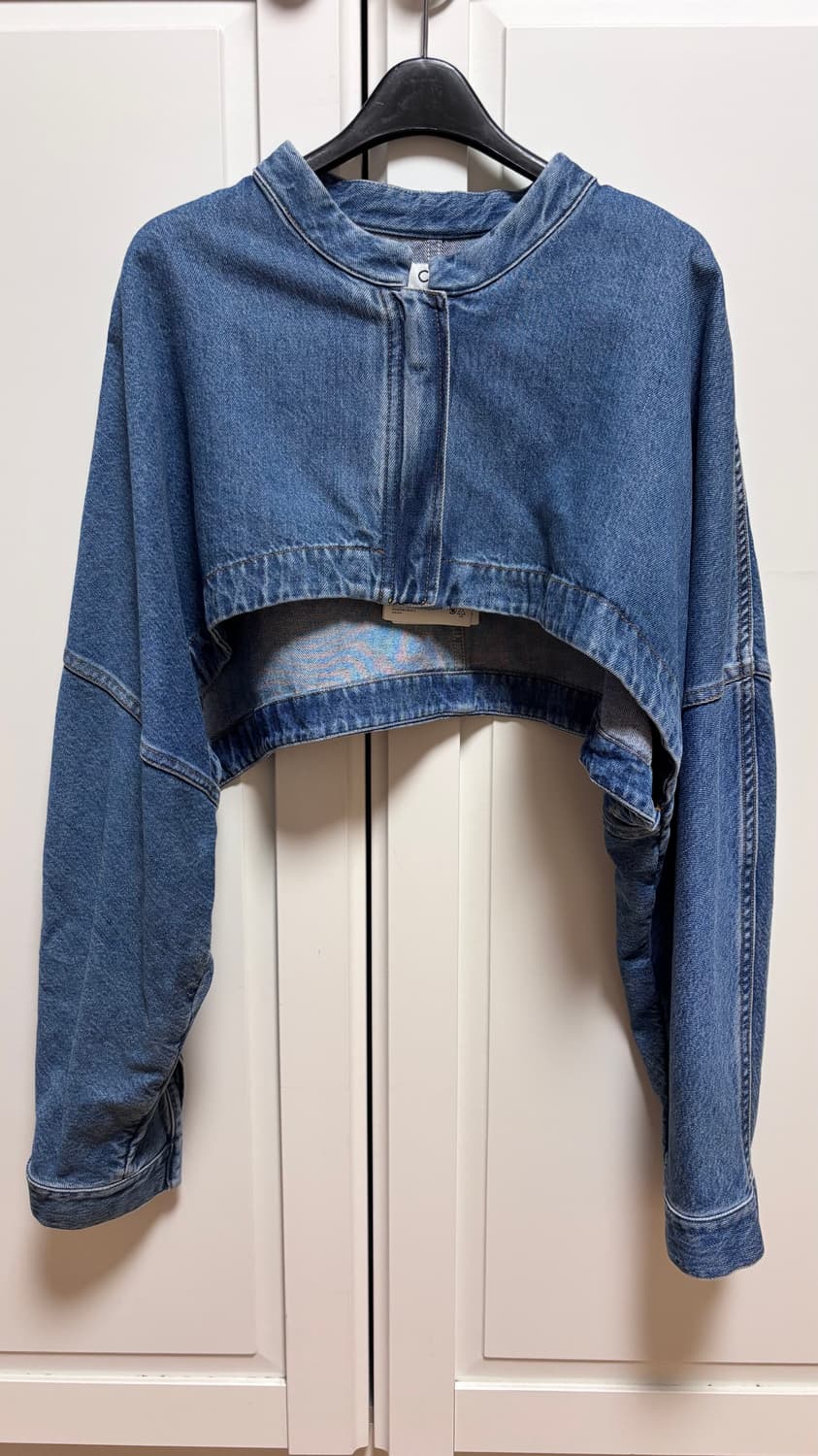 COS 코스 하이브리드 데님 크롭 탑 자켓 상품이미지9