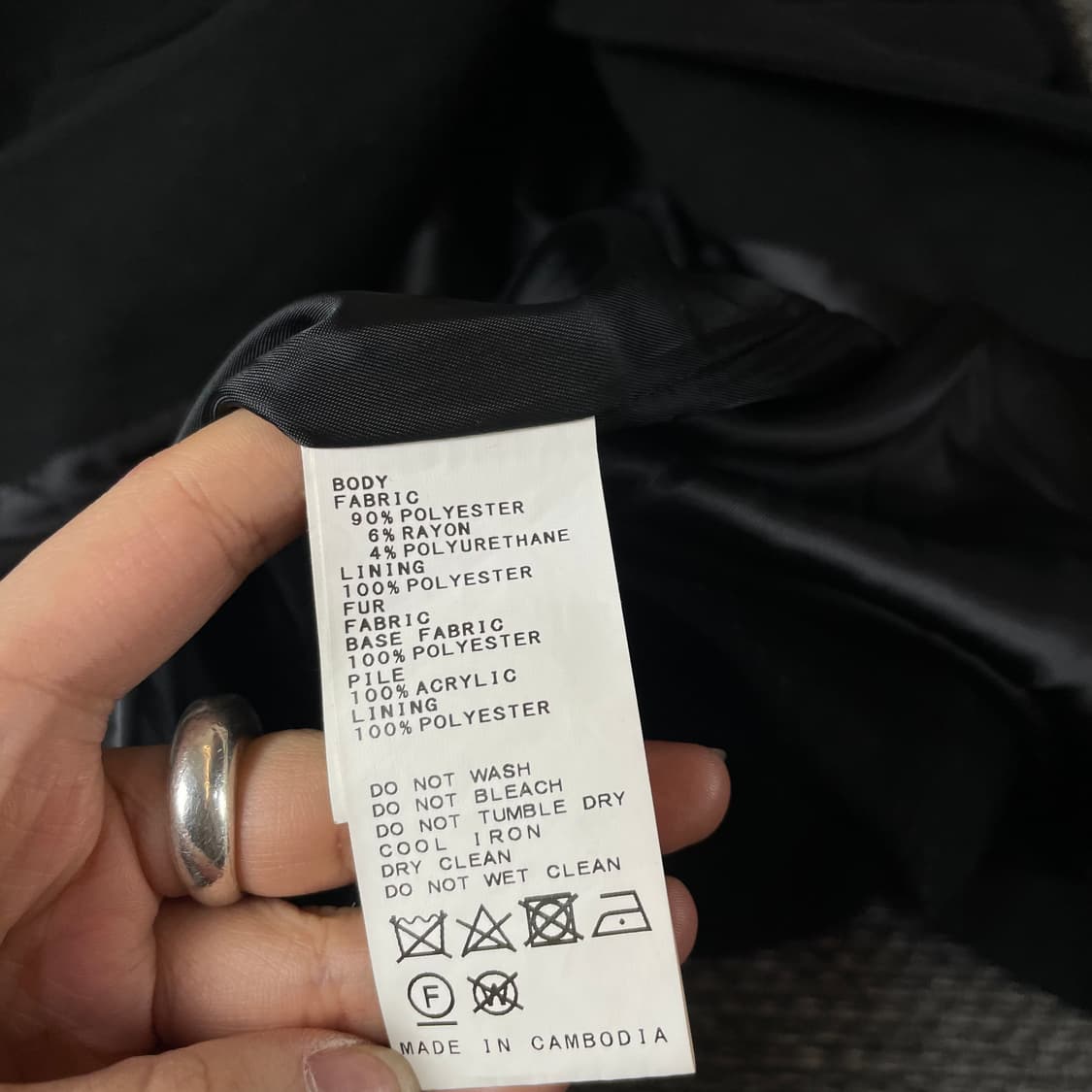 SIMPLICITE 블랙 코트 상품이미지5