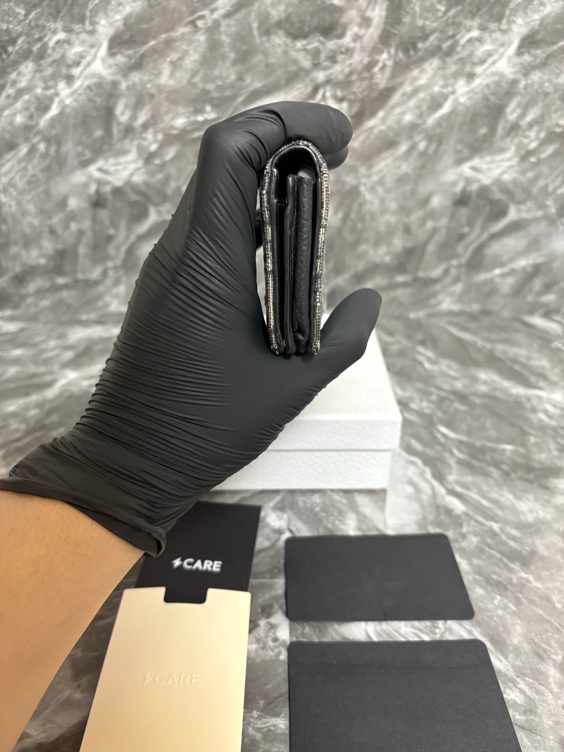 디올 오블리크 자카드 비즈니스 카드지갑 상품이미지4