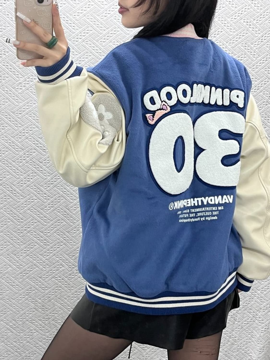 반디더핑크 X SM 엔터테이먼트 아티스트 바시티 자켓 XL C10953 상품이미지2