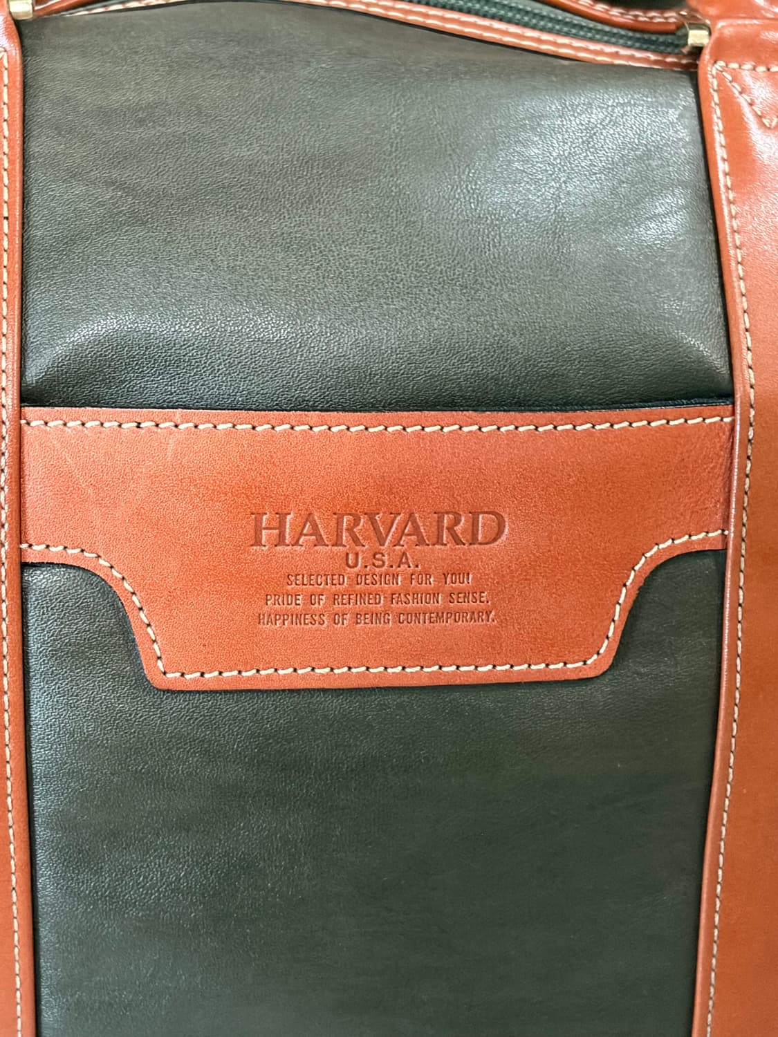 90s 제팬 HAVARD USA 2way 레더 보스턴백 상품이미지9