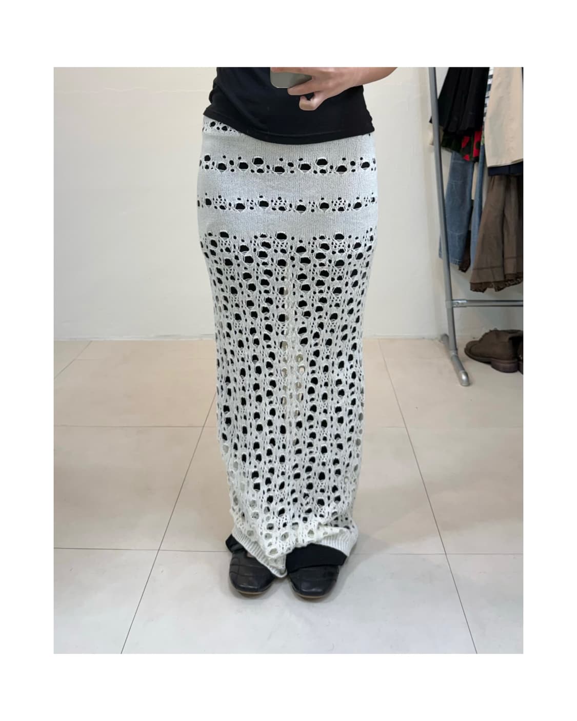 IAMGIA 펀칭 스커트 상품이미지3