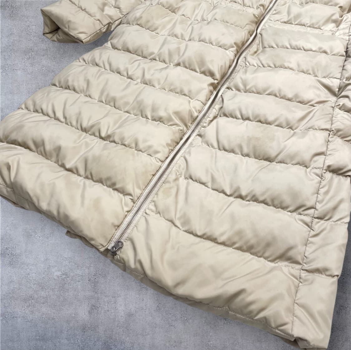 띠어리 Theory 연베이지 구스다운 후드 롱패딩 S 상품이미지5