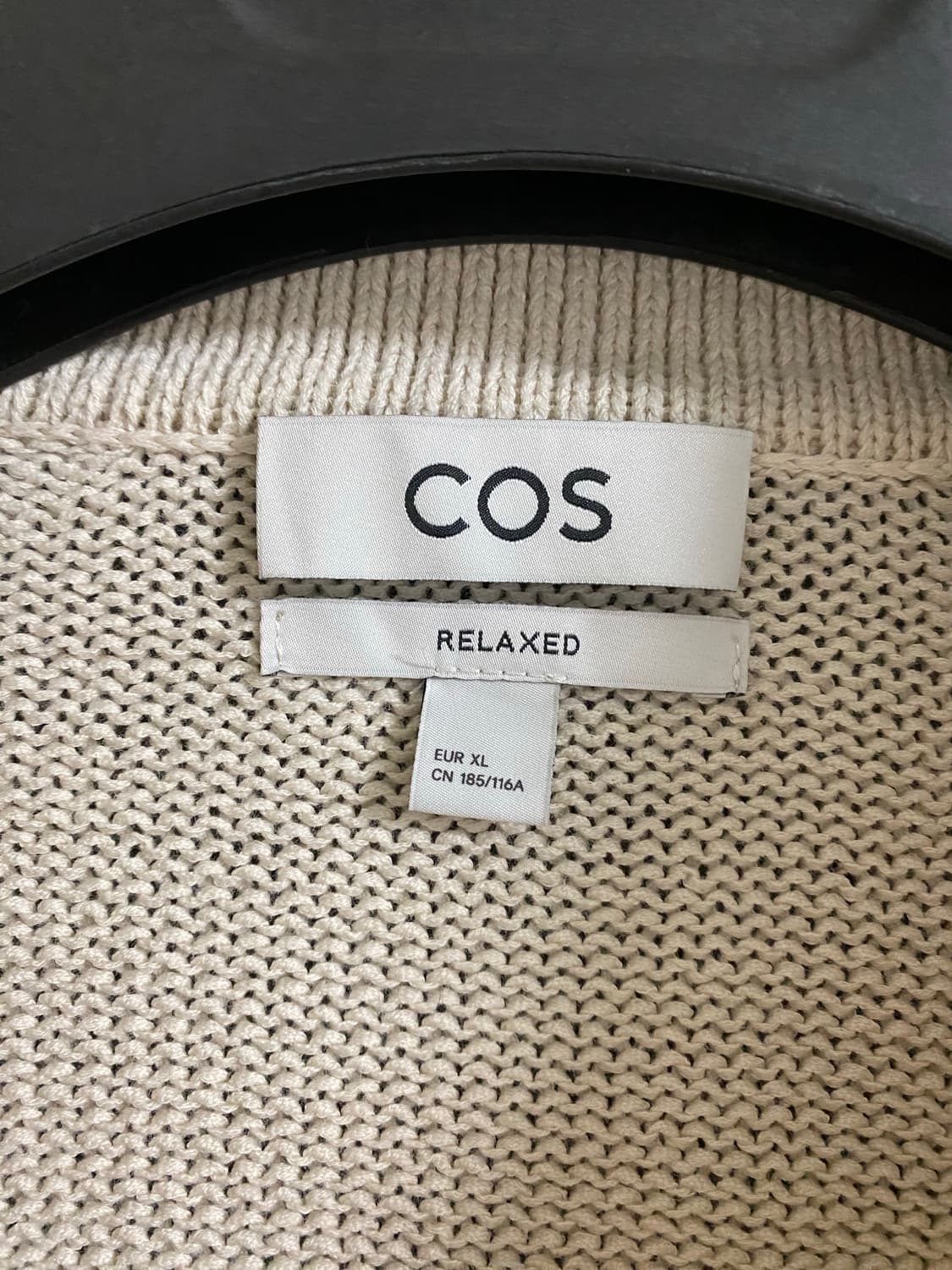 COS 코스 릴렉스드 핏 카라 가디건 XL 상품이미지3