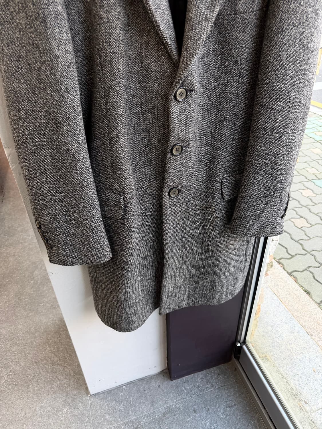 L/ 앤더슨벨 해링본 싱글 코트 상품이미지4