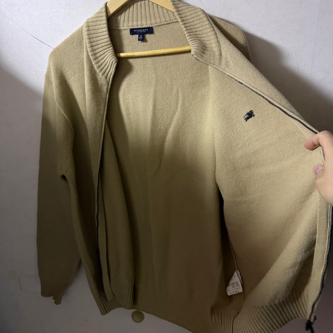 버버리 노바체크 패치 니트 집업 M (남성 105정도) 상품이미지6