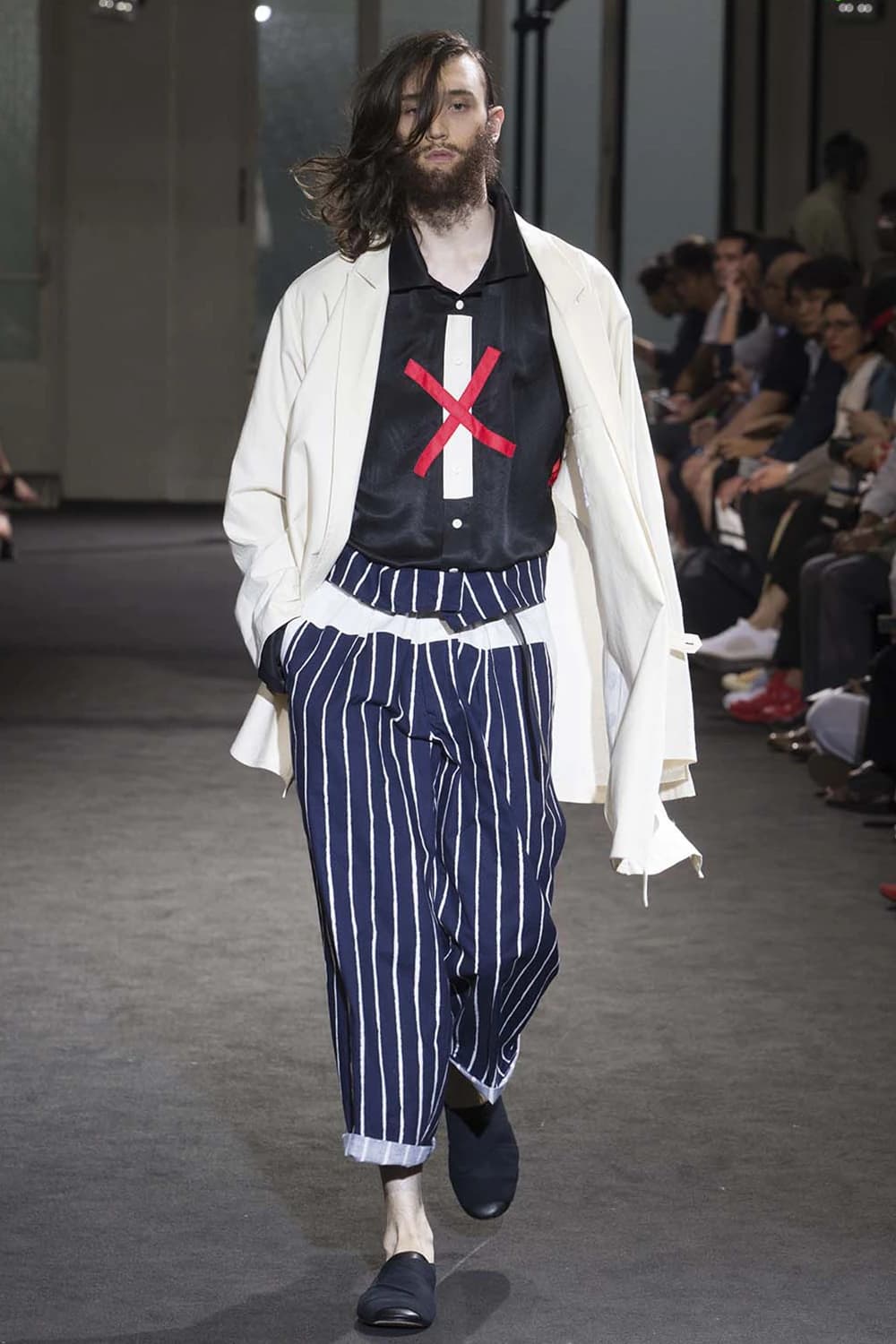 (5)17ss 요지야마모토 뿌르옴므 레더 슬립온 상품이미지3