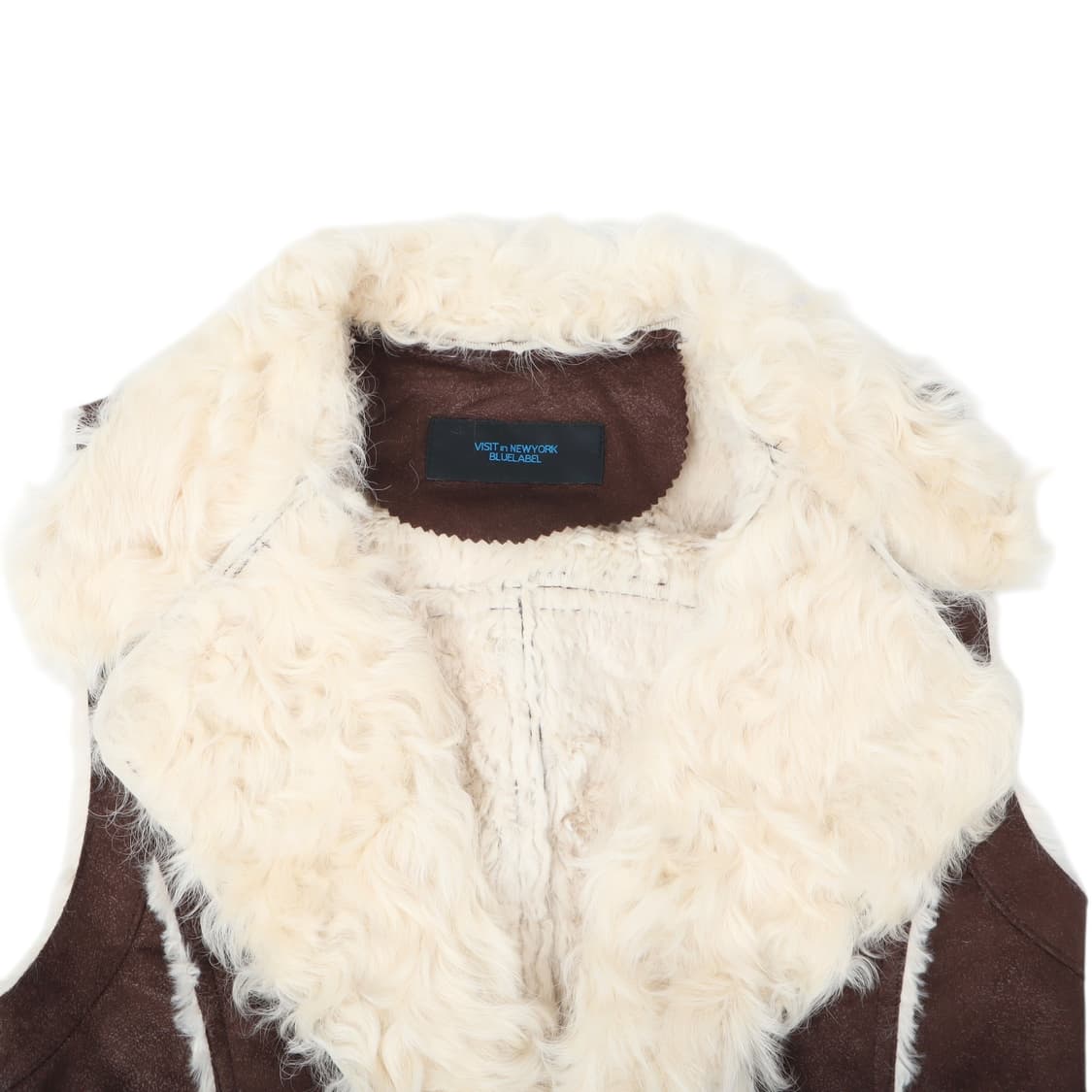 Visit in newyork 브라운 양털 베스트 상품이미지2