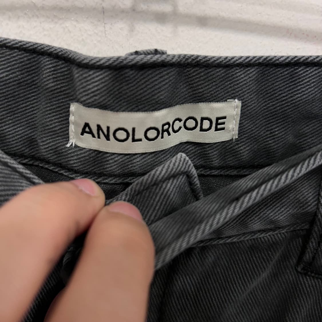 어널러코드 회청 더블니 카펜더 와이드팬츠 상품이미지3