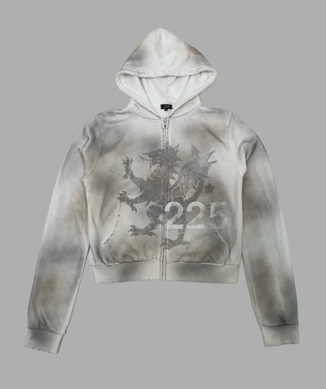 225 워시드 후드집업 [washed dragon crop hoodie] 상품이미지1