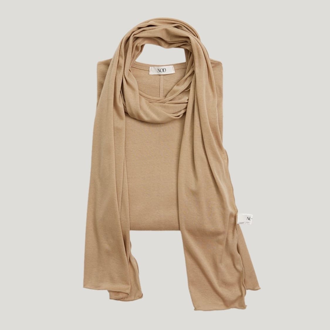 엔오디 머플러 탑 SET-UP 카멜 상품이미지5