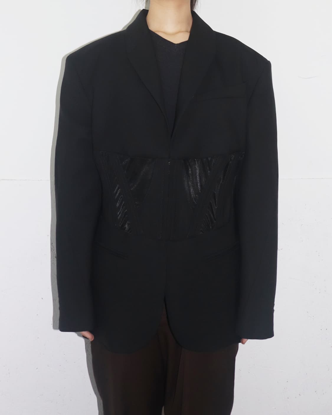 뮈글러 x H&M 23SS 코르셋 스타일 울 자켓 상품이미지1