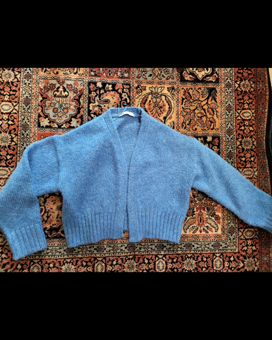 새상 자라 오버핏 크롭 가디건 스웨터 상품이미지6