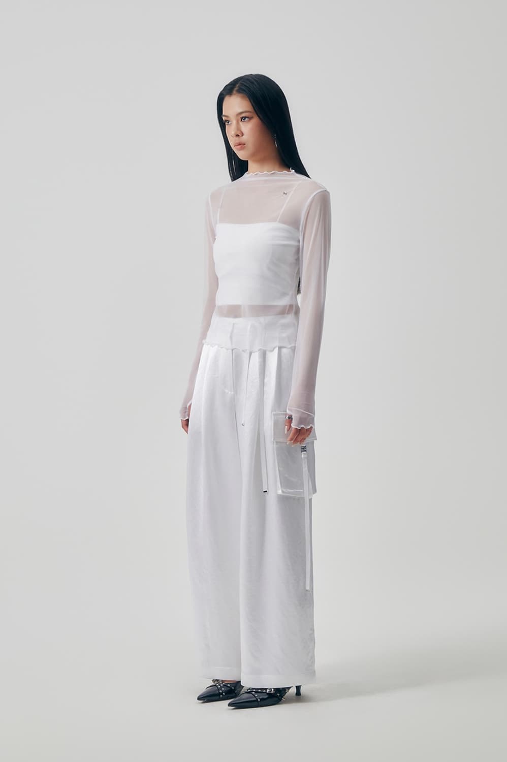 트리밍버드 Mesh Finger Hole Long Sleeves 상품이미지1