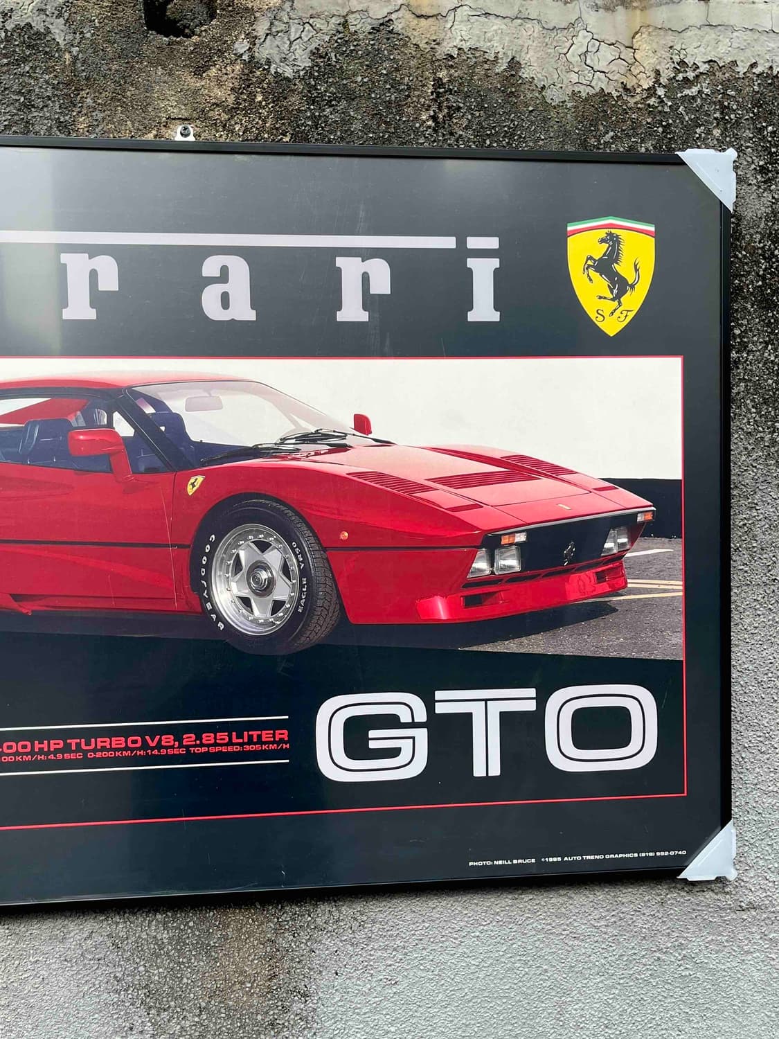 페라리 GTO 빈티지 포스터 (액자포함) 상품이미지3