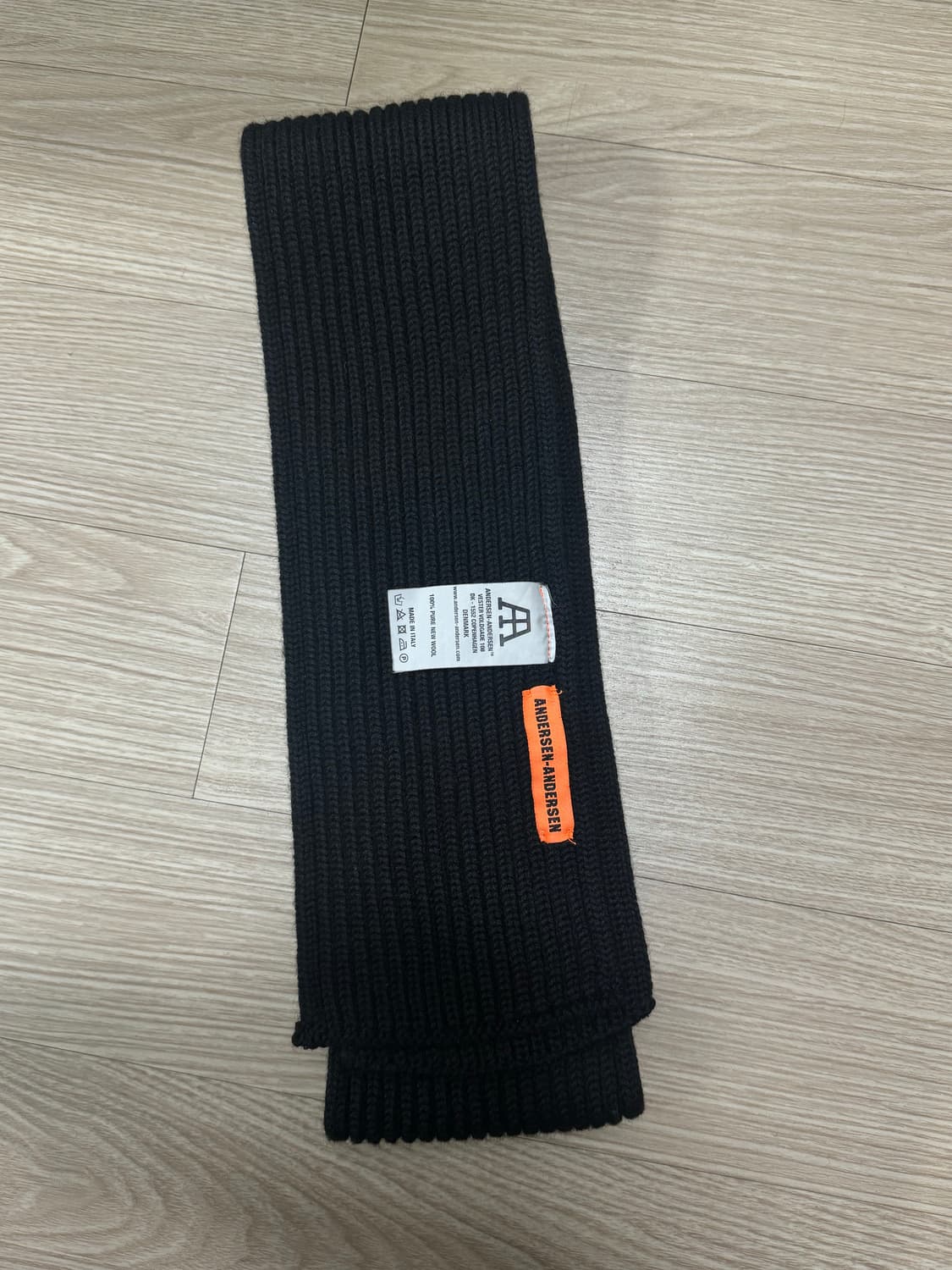 안데르센안데르센 니트 머플러 블랙 상품이미지2