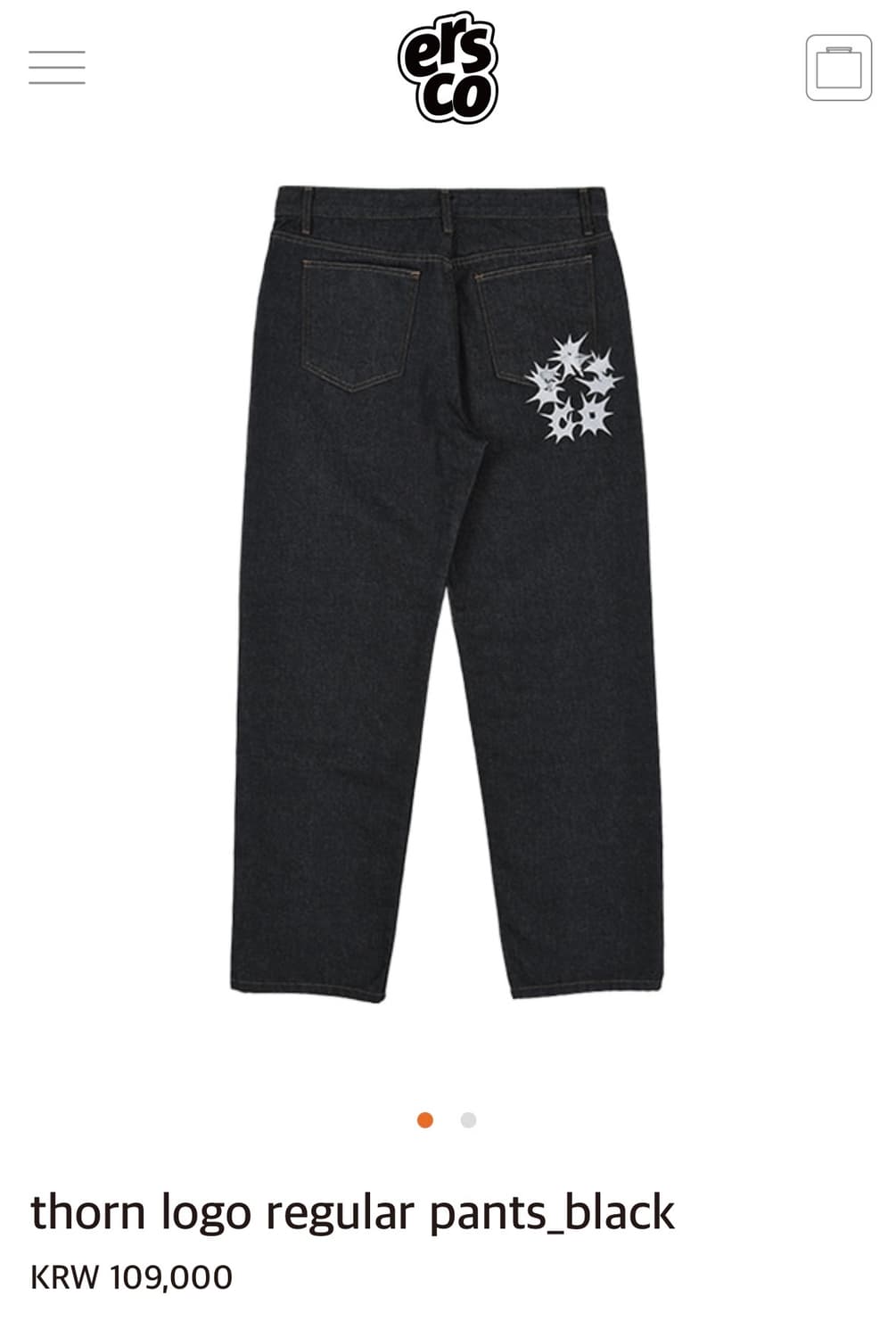 ersco thorn logo regular pants 상품이미지1