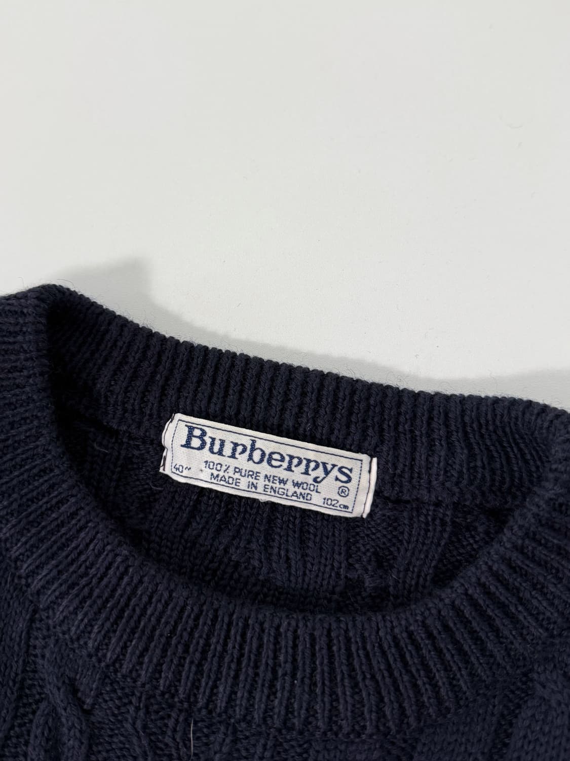 버버리 90‘s 루즈핏 울 아카이브 케이블 니트 상품이미지5