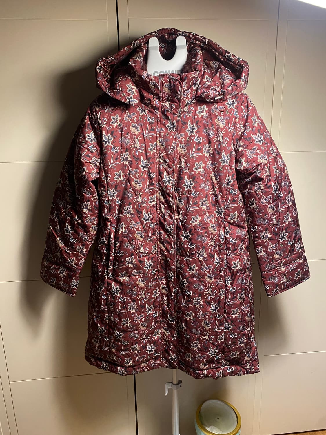 로질리 꽃무늬 누빔 롱 코트 상품이미지1