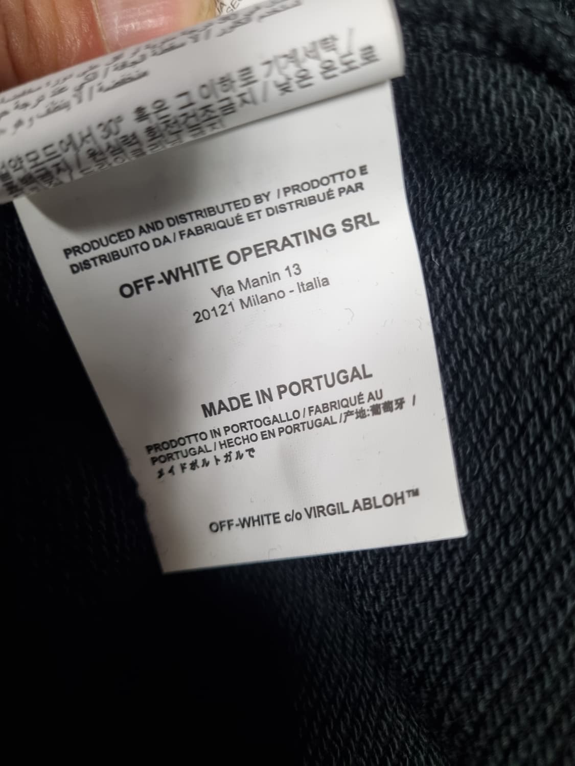 오프화이트 남성 후드티  상품이미지5