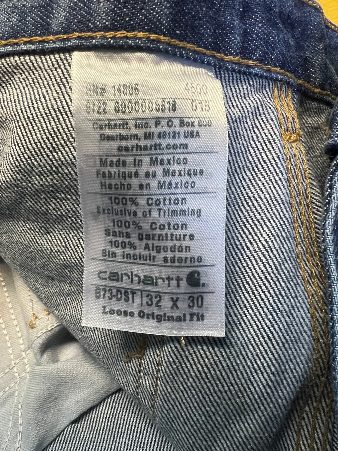 칼하트 더블니 카펜터 데님 상품이미지3