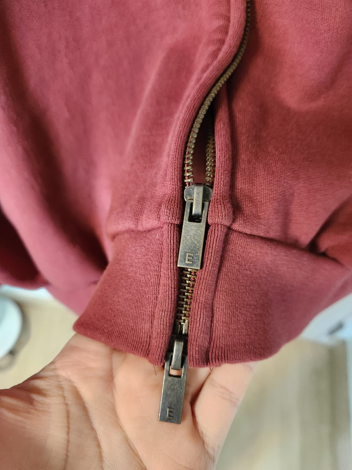 에센셜 피어오브갓 FOG 후드집업 크림슨 풀 집 후드 상품이미지5