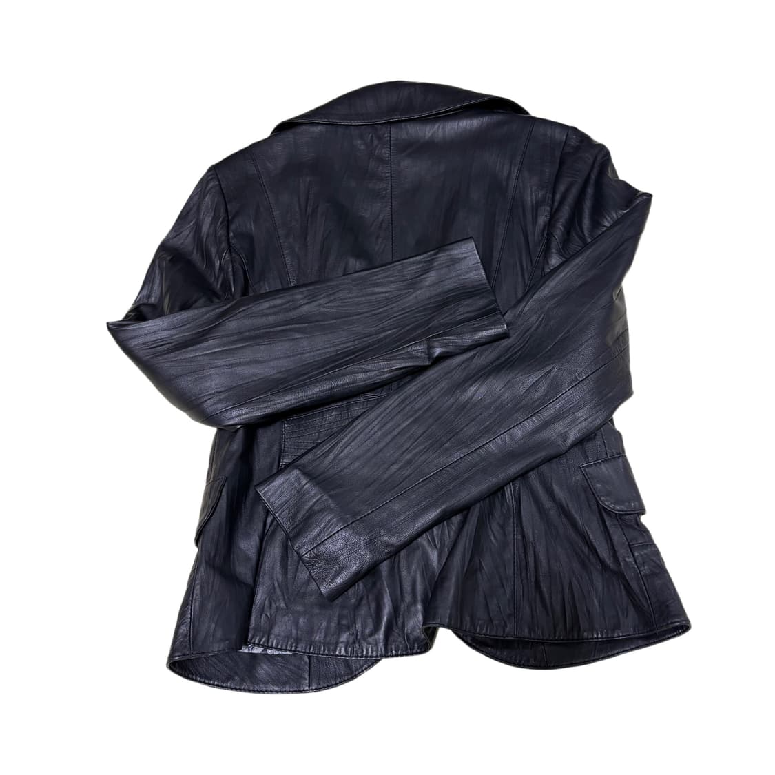 빈티지 고스 블랙 가죽 자켓 상품이미지5